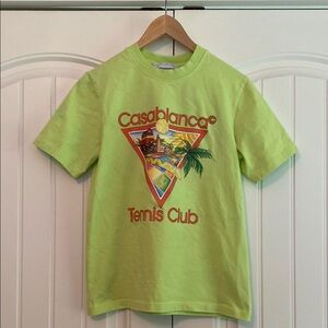 Casablanca‎ Pale Green Afro Cubism Tennis Club Printed T-Shirt Size XS
